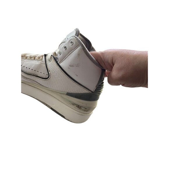 Nike Air Jordan 2 Retro GS AJ2 High Tops Cement Grey/White Size 5 Boys Casual - Picture 11 of 16